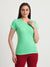 T.T. Women Slim Fit 100% Cotton Cool Round Neck Half Sleev Solid TshirtGreen