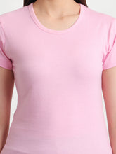 T.T. Women Slim Fit 100% Cotton Cool Round Neck Half Sleev Solid Tshirt  Pink