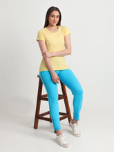 T.T. Women Slim Fit 100% Cotton Cool Round Neck Half Sleev Solid Tshirt  Yellow