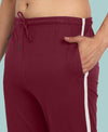 T.T. Men Cotton Track Pants Regular Fit Solid - Wine