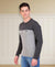 HiFlyers Men Round Neck Full Sleeve Cut & Sew Anthra-Grey T-Shirt