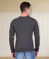 HiFlyers Men Round Neck Full Sleeve Cut & Sew Anthra-Grey T-Shirt