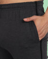 T.T. Cool Men Anthra Melange Side Striped Detail Cotton Track Pants
