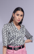 Luxe prism geometric satin shirt