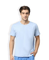 T.T. Men’S Organic Cotton T-Shirt|Melange Slim Fit Tees For Men | Round Neck|Regular Fit|Anti-Bacterial & Lightweight | Ideal For Gym/Sports Activities|Blue