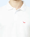 HiFlyers Men'S Solid Regular Fit Polo T-Shirt With Pocket -White