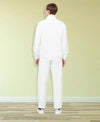 HiFlyers Mens White Regular Fit Solid Micro Polyester Fabric Tracksuit (All Season)