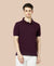 HiFlyers Men'S Solid Regular Fit Polo T-Shirt With Pocket -Wine