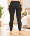 T.T. Women Regular Fit Cotton Rich With Elastomeric Finish Thermal Trouser Pack Of 1-Black