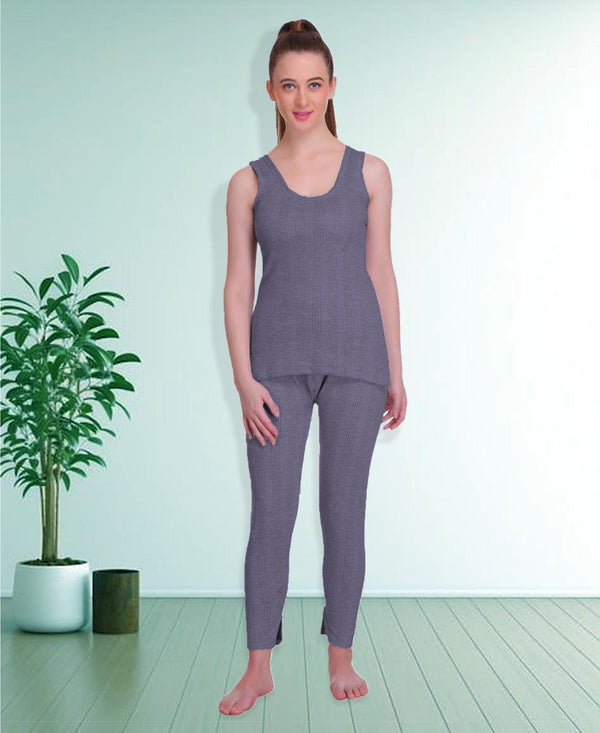 T.T. Hotpot Elite Women Sleeveless Slip - Pyjama Set Thermal - Navy