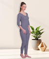 T.T. Hotpot Elite Women 3/4th Slip - Pyjama Set Thermal - Navy