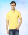 T.T. Men'S Solid Sinker Polo Tshirts With PocketYellow