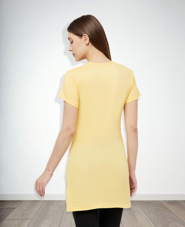 T.T. Women Yellow Regular Printed Tunic