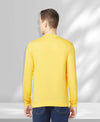 T.T. Men Yellow Cotton Polyster Regular Fit Solid Sweatshirt Style Tshirt