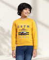 HiFlyers Boys Regular Fit | Premium Cotton Fleece |Full Sleeves|Round Neck|Trendy Winter Wear| Sweatshirts For Boys And Girls -Yellow