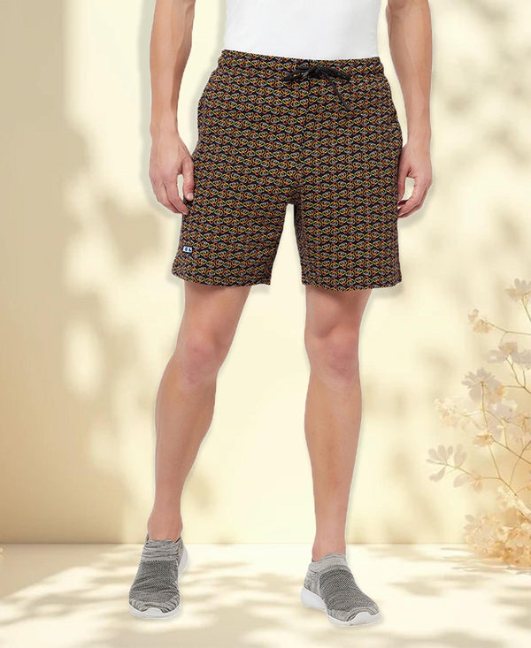 T.T. Men Cool Printed Shorts Pack Of 1 Yellow