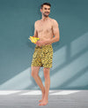 HiFlyers Men Regular Fit Printed Super Combed Cotton Woven Boxer Short Pack Of 1 Yellow