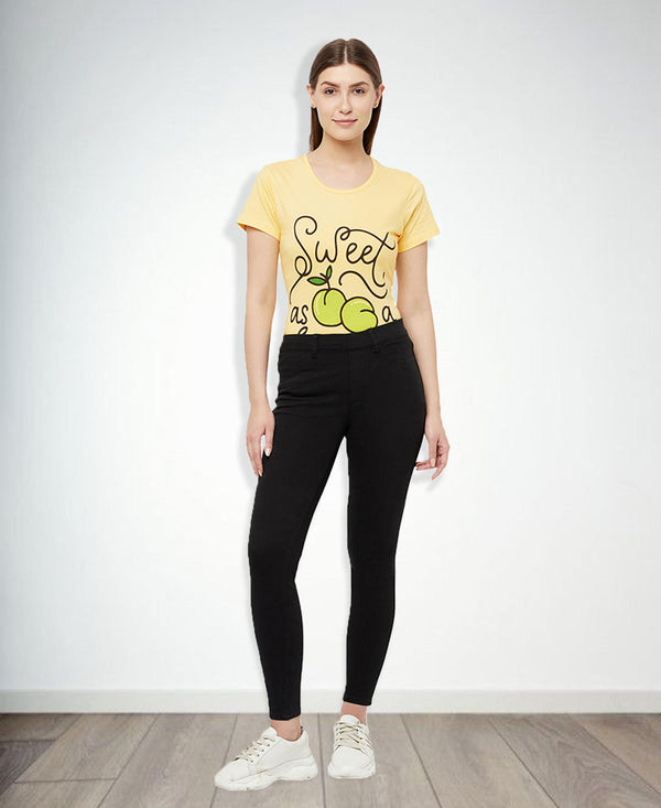 T.T. Women Yellow Regular Printed Tunic