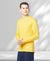 T.T. Men Yellow Cotton Polyster Regular Fit Solid Sweatshirt Style Tshirt