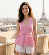 Pink Cheks Halterneck Top