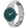 Quartz Analog Blue Dial Stainless Steel Strap Watch for Girls