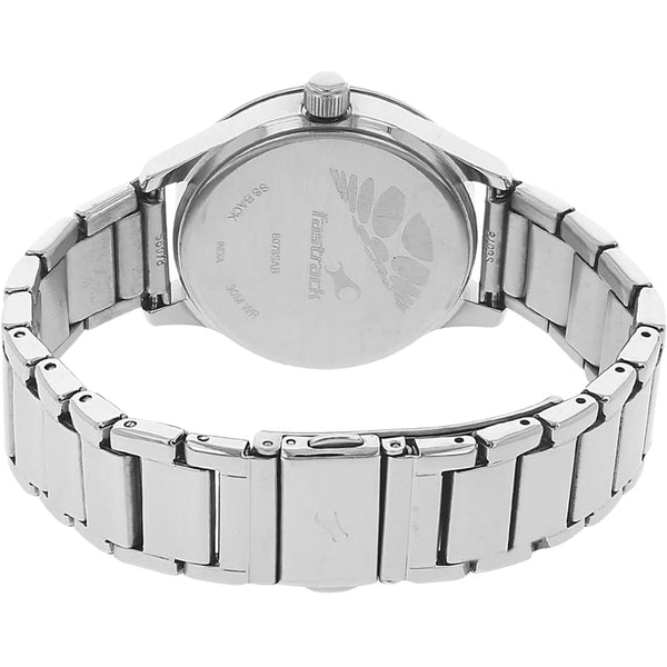 Quartz Analog Blue Dial Stainless Steel Strap Watch for Girls