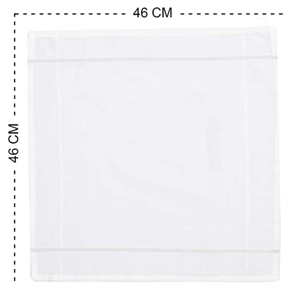 T.T. Mens Formal 100% Cotton Handkerchief in White with colorful stripes Pack of 6