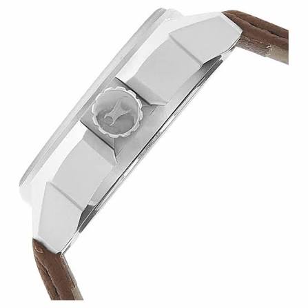 Quartz Analog Black Dial Leather Strap Watch for Guys