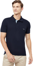 HiFlyers Men's Cotton Polo T-Shirt with Chest Logo Navy