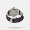 Quartz Analog Purple Dial Leather Strap Watch for Girls NN6078SL05