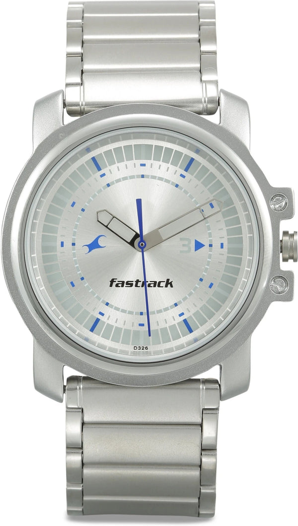 Quartz Analog Silver Dial Silver Stainless Steel Strap Watch for Men