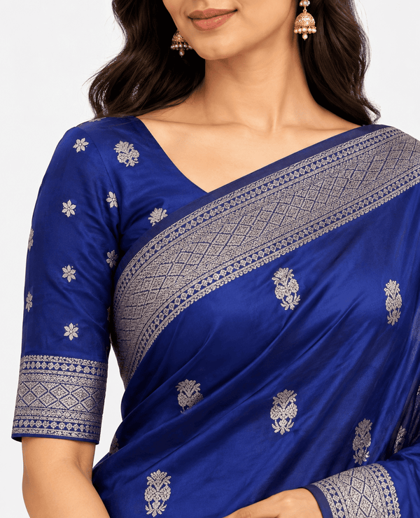 Traditional Butta Semi Silk Saree
