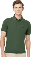 HiFlyers Men's Cotton Polo T-Shirt with Chest Logo Olive