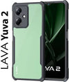 Mobielectro Camera Bump Protection | Slim Stylish 360 Protection Design |Crystal Clear | Shockproof Eagle Back Cover for Lava Yuva 2 - Black