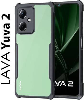 Mobielectro Camera Bump Protection | Slim Stylish 360 Protection Design |Crystal Clear | Shockproof Eagle Back Cover for Lava Yuva 2 - Black