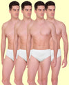T.T. Men|21St Centy |Anti Odor Brief|Soft Inner Elastic|Moisture Wicking|Solid Snug Fit Innerwear For Men|Pure Cotton|Pack Of 4|White