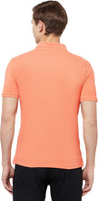 HiFlyers Men's Cotton Polo T-Shirt with Chest Logo Orange