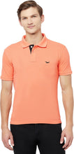 HiFlyers Men's Cotton Polo T-Shirt with Chest Logo Orange