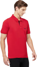 HiFlyers Men's Cotton Polo T-Shirt with Chest Logo Red