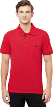 HiFlyers Men's Cotton Polo T-Shirt with Chest Logo Red