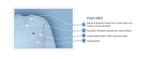 Almo Men Cotton Slub Henley T-Shirt | Full Sleeve | Lightweight & Breathable | Regular Fit Casual T-Shirt for Men-Dirty Orange