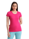 T.T. Women Slim Fit 100% Cotton Cool Round Neck Half Sleev Solid Tshirt  Fuchsia