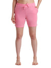 T.T. Women Regular Fit Poly Jersey Solid Short -Pink