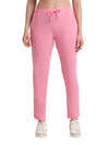 T.T. Women Regular Fit Poly Jersey Solid Trackpant -Pink