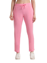 T.T. Women Regular Fit Poly Jersey Solid Trackpant -Pink