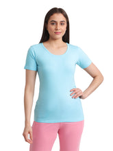 T.T. Women Slim Fit 100% Cotton Cool Round Neck Half Sleev Solid Tshirt  Turquoise