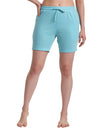 T.T. Women Regular Fit Poly Jersey Solid Short -Turquoise