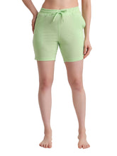 T.T. Women Regular Fit Poly Jersey Solid Short -Green