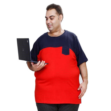 T.T. Mens Plus Size Cut & Sew Red Tshirts