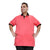 Men Plus Size Double Collar Pink T-Shirts